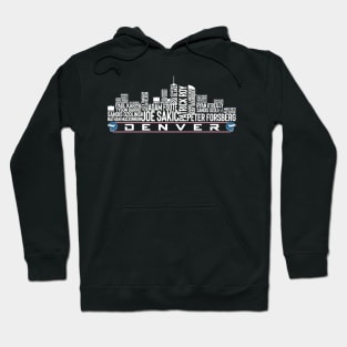 Colorado Hockey Team All Time Legends, Denver City Skyline Hoodie